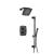 Isenberg 240.7100MB Two Output Shower Set With Shower Head, Hand Held And Slide Bar in Matte Black