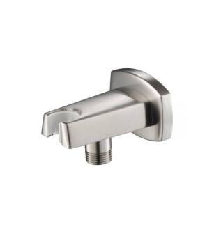 Flusso 240.8006PN Wall Elbow With Holder Combo in Polished Nickel PVD