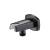 Isenberg 240.8006MB Wall Elbow With Holder Combo in Matte Black