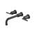 Isenberg 250.1950MB Two Handle Wall Mounted Bathroom Faucet in Matte Black