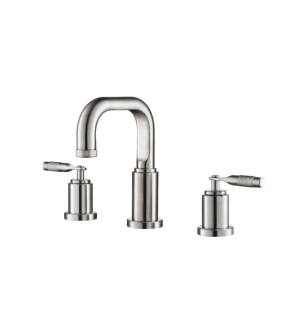 Flusso 250.2000BN Three Hole 8" Widespread Two Handle Bathroom Faucet in Brushed Nickel PVD