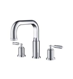 Flusso 250.2410CP 3 Hole Deck Mount Roman Tub Faucet in Chrome