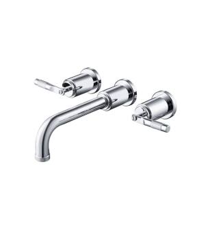 Flusso 250.2450CP Two Handle Wall Mounted Tub Filler in Chrome