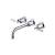 Isenberg 250.2450CP Two Handle Wall Mounted Tub Filler in Chrome
