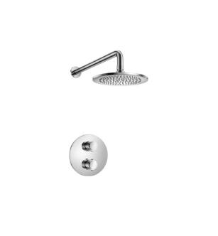 Flusso 250.7000CP Single Output Shower Set With Shower Head And Arm in Chrome