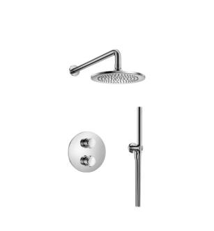 Flusso 250.7050CP Two Output Shower Set With Shower Head And Hand Held in Chrome