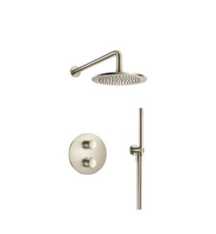 Flusso 250.7050BN Two Output Shower Set With Shower Head And Hand Held in Brushed Nickel PVD