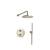 Isenberg 250.7050BN Two Output Shower Set With Shower Head And Hand Held in Brushed Nickel PVD