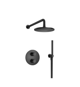 Isenberg 250.7050MB Two Output Shower Set With Shower Head And Hand Held in Matte Black