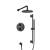 Isenberg 250.7100MB Two Output Shower Set With Shower Head, Hand Held And Slide Bar in Matte Black