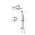 Isenberg 250.7125CP Two Output Shower Set With Shower Head, Hand Held And Slide Bar in Chrome
