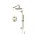 Isenberg 250.7125BN Two Output Shower Set With Shower Head, Hand Held And Slide Bar in Brushed Nickel PVD
