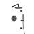 Isenberg 250.7125MB Two Output Shower Set With Shower Head, Hand Held And Slide Bar in Matte Black