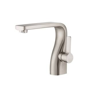 Flusso 260.1000BN Single Hole Bathroom Faucet in Brushed Nickel PVD