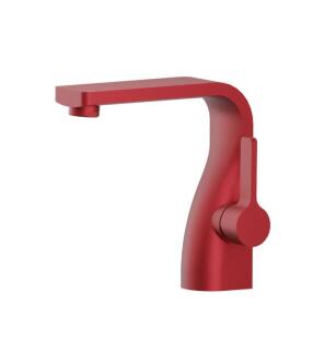 Flusso 260.1000CR Single Hole Bathroom Faucet in Crimson