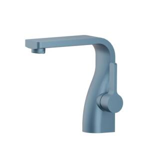 Flusso 260.1000BP Single Hole Bathroom Faucet in Blue Platinum
