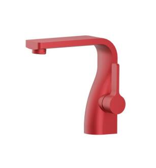 Flusso 260.1000DR Single Hole Bathroom Faucet in Deep Red