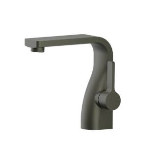 Flusso 260.1000DGR Single Hole Bathroom Faucet in Dark Green