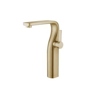 Flusso 260.1700SB Single Hole Vessel Faucet in Satin Brass PVD