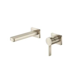 Flusso 260.1800BN Single Handle Wall Mounted Bathroom Faucet in Brushed Nickel PVD