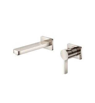 Flusso 260.1800PN Single Handle Wall Mounted Bathroom Faucet in Polished Nickel PVD