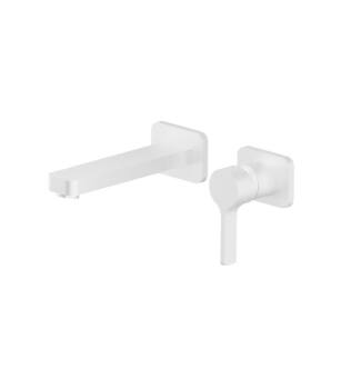 Flusso 260.1800GW Single Handle Wall Mounted Bathroom Faucet in Gloss White
