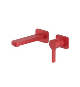 Flusso 260.1800DR Single Handle Wall Mounted Bathroom Faucet in Deep Red