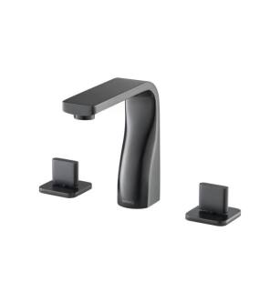 Flusso 260.2000MB Three Hole 8" Widespread Two Handle Bathroom Faucet in Matte Black