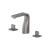 Isenberg 260.2000SG Three Hole 8" Widespread Two Handle Bathroom Faucet in Steel Gray