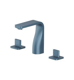 Flusso 260.2000BP Three Hole 8" Widespread Two Handle Bathroom Faucet in Blue Platinum