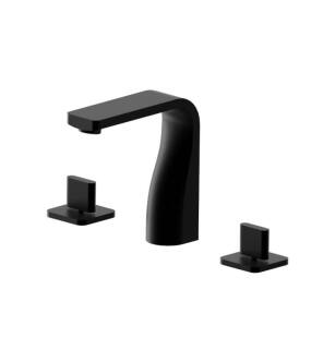 Flusso 260.2000GB Three Hole 8" Widespread Two Handle Bathroom Faucet in Gloss Black
