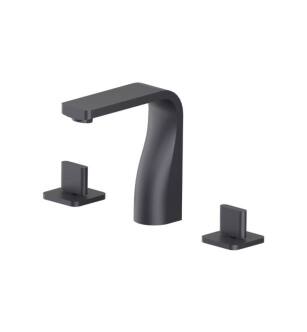 Flusso 260.2000DG Three Hole 8" Widespread Two Handle Bathroom Faucet in Dark Gray