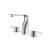 Isenberg 260.2001CP Three Hole 8" Widespread Two Handle Bathroom Faucet in Chrome