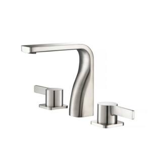 Flusso 260.2001BN Three Hole 8" Widespread Two Handle Bathroom Faucet in Brushed Nickel PVD