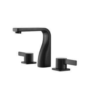 Flusso 260.2001MB Three Hole 8" Widespread Two Handle Bathroom Faucet in Matte Black