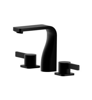 Flusso 260.2001GB Three Hole 8" Widespread Two Handle Bathroom Faucet in Gloss Black