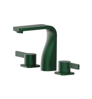 Flusso 260.2001LG Three Hole 8" Widespread Two Handle Bathroom Faucet in Leaf Green