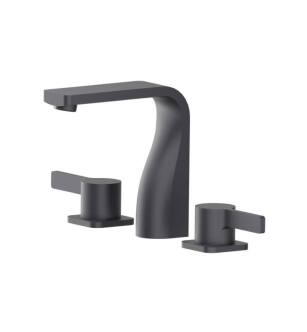 Flusso 260.2001DG Three Hole 8" Widespread Two Handle Bathroom Faucet in Dark Gray