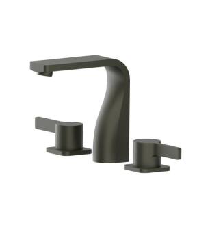 Flusso 260.2001DGR Three Hole 8" Widespread Two Handle Bathroom Faucet in Dark Green