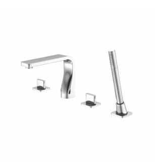 Flusso 260.2400CP 4 Hole Deck Mounted Roman Tub Faucet With Hand Shower in Chrome