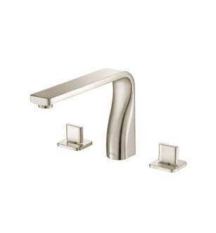Flusso 260.2410BN 3 Hole Deck Mount Roman Tub Faucet in Brushed Nickel PVD