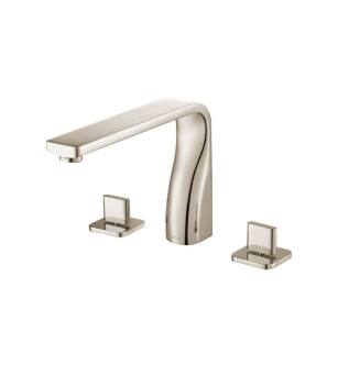 Flusso 260.2410PN 3 Hole Deck Mount Roman Tub Faucet in Polished Nickel PVD