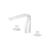 Isenberg 260.2410GW 3 Hole Deck Mount Roman Tub Faucet in Gloss White