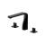 Isenberg 260.2410GB 3 Hole Deck Mount Roman Tub Faucet in Gloss Black