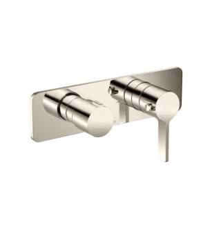 Flusso 260.2693PN 3/4" Horizontal Thermostatic Shower Valve And Trim With 1 Ouptut in Polished Nickel PVD
