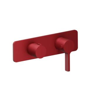 Flusso 260.2693CR 3/4" Horizontal Thermostatic Shower Valve And Trim With 1 Ouptut in Crimson