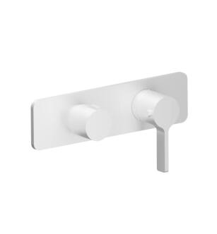 Flusso 260.2693GW 3/4" Horizontal Thermostatic Shower Valve And Trim With 1 Ouptut in Gloss White