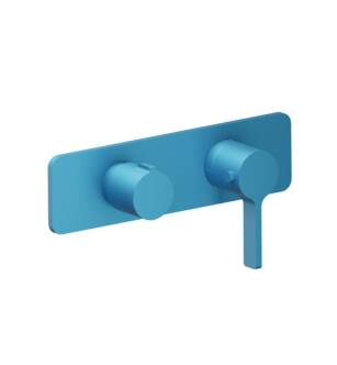 Flusso 260.2693SKB 3/4" Horizontal Thermostatic Shower Valve And Trim With 1 Ouptut in Sky Blue