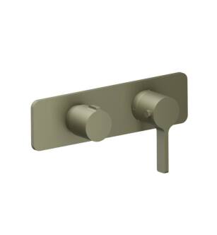 Flusso 260.2693AG 3/4" Horizontal Thermostatic Shower Valve And Trim With 1 Ouptut in Army Green