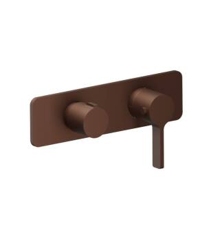 Flusso 260.2693VB 3/4" Horizontal Thermostatic Shower Valve And Trim With 1 Ouptut in Vortex Brown